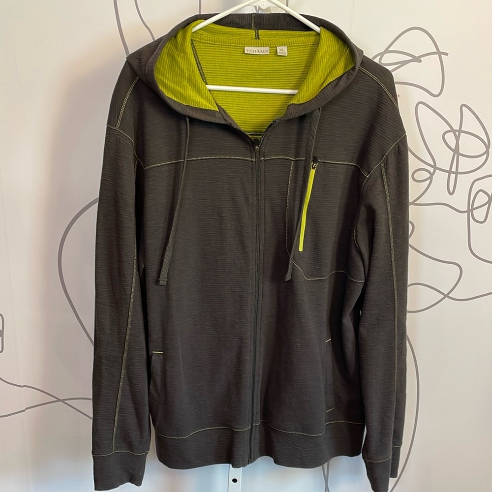 TEHAMA- Gray and Green Performance Jacket size XL